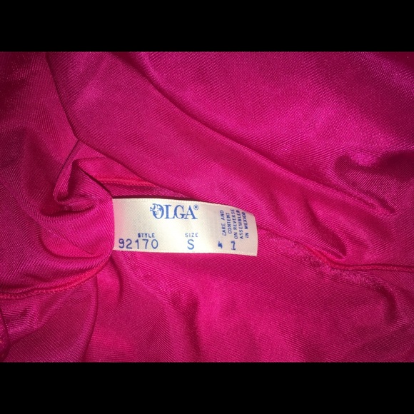 Vtg OLGA Full Sweep Lace Nightgown Peek-a-boo S-M - Picture 6 of 6